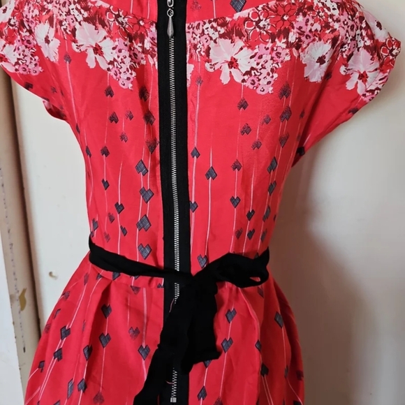 BeBop Red and Black Floral Mini Dress - Picture 4 of 6